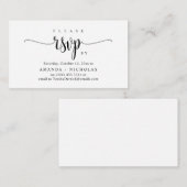 Einladung zur Hochzeit, Kalligrafie-Skriptdesign (Vorne/Hinten)