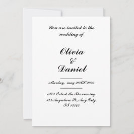 Einladung zur Hochzeit, klassische Einladung zur H