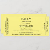 Einladung zur Hochzeit (Konzert Ticket gestylt) (Vorne/Hinten)