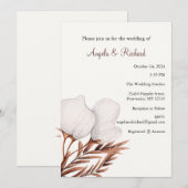Einladung zur Hochzeit, Leaf, Fall, Garteneinladun (Vorne/Hinten)