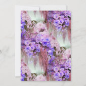 Einladung zur Hochzeit lila Rose (Rückseite)