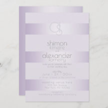 Einladung zur Hochzeit | Lilac Shimmer Stripe Mono