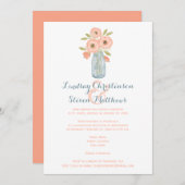 Einladung zur Hochzeit | Mason Jar, Babys Atem 3 (Vorne/Hinten)