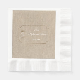 Einladung zur Hochzeit | Mason Jar Linen Leinwand Serviette