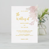 Einladung zur Hochzeit Minimalistischer Blumenfoli (Stehend vorne)