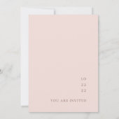 Einladung zur Hochzeit Minimalistischer Bohemische (Rückseite)