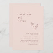 Einladung zur Hochzeit Minimalistischer Bohemische (Vorne/Hinten)