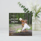 Einladung zur Hochzeit mit Acorn-Elfen in Liebe (Stehend Vorderseite)