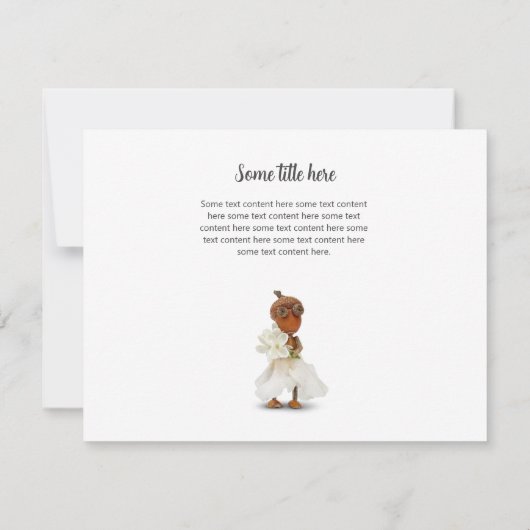 Einladung zur Hochzeit mit Acorn-Elfen in Liebe (Rückseite)