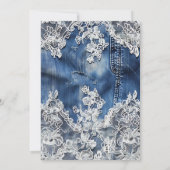 Einladung zur Hochzeit mit alten Spitzen (Rückseite)