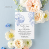Einladung zur Hochzeit mit Blue Hydrangea