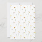 Einladung zur Hochzeit mit Daisies - Elegantes Blu (Rückseite)