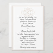 Einladung zur Hochzeit mit einfachem Light Tan Mon (Vorne/Hinten)