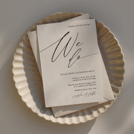 Einladung zur Hochzeit mit elegantem Kalligraphie-