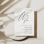 Einladung zur Hochzeit mit elegantem Kalligraphie-