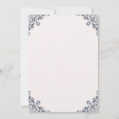 Einladung zur Hochzeit mit eleganten Eckdesigns (Rückseite)