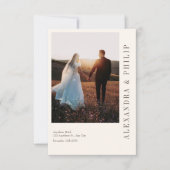 Einladung zur Hochzeit mit eleganter Typografie-UA (Vorderseite)