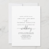 Einladung zur Hochzeit mit Extravaganter Schrift i (Vorderseite)