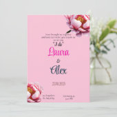 Einladung zur Hochzeit mit floraler Inspiration (Stehend Vorderseite)