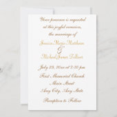 Einladung zur Hochzeit mit formalem Schweinefleisc (Rückseite)