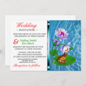 Einladung zur Hochzeit mit Frosch (Vorne/Hinten)