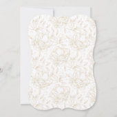 Einladung zur Hochzeit mit goldener Hand (Rückseite)