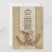 Einladung zur Hochzeit mit Hufeisen (Vorderseite)