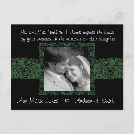 Einladung zur Hochzeit mit Ihrem Foto (Vorderseite)