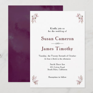 Einladung zur Hochzeit mit Mauve und Blush Pink