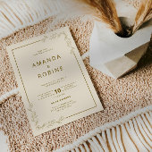 Einladung zur Hochzeit mit Minimalistischem Gold