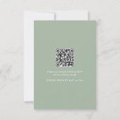 Einladung zur Hochzeit mit QR Code Botanischer Lav (Rückseite)