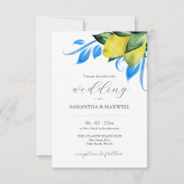 Einladung zur Hochzeit mit QR-Code Botanischer Zit