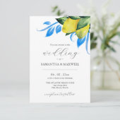 Einladung zur Hochzeit mit QR-Code Botanischer Zit (Stehend Vorderseite)