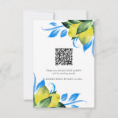Einladung zur Hochzeit mit QR-Code Botanischer Zit (Rückseite)