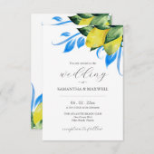 Einladung zur Hochzeit mit QR-Code Botanischer Zit (Vorne/Hinten)