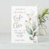 Einladung zur Hochzeit mit QR-Code-UAWG (Stehend Vorderseite)