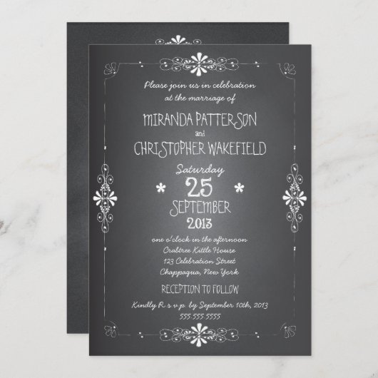 Einladung zur Hochzeit mit UAWG (Vorne/Hinten)