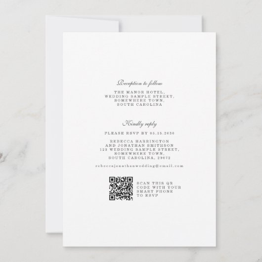 Einladung zur Hochzeit mit Vintager UAWG (Rückseite)