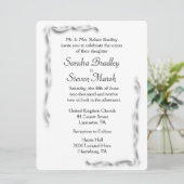 Einladung zur Hochzeit mit weißem Akzent (Stehend Vorderseite)