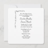 Einladung zur Hochzeit mit weißem Akzent (Vorderseite)