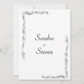 Einladung zur Hochzeit mit weißem Akzent (Rückseite)