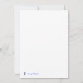 Einladung zur Hochzeit mit weißer Prägung Efeu auf (Rückseite)