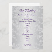 Einladung zur Hochzeit mit weißer Prägung Efeu auf (Vorne/Hinten)