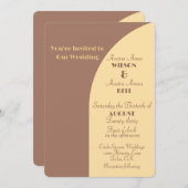 Einladung zur Hochzeit Mocha Mousse Arched Flat Ca (Vorne/Hinten)