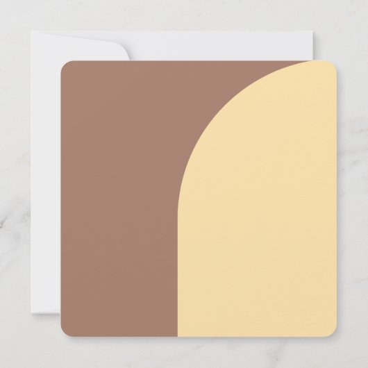 Einladung zur Hochzeit Mocha Mousse Arched Flat Ca (Rückseite)