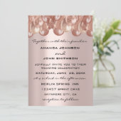 Einladung zur Hochzeit Moderne Rose Blush Ballons (Stehend Vorderseite)