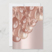 Einladung zur Hochzeit Moderne Rose Blush Ballons (Rückseite)