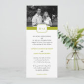 Einladung zur Hochzeit moderner Band (Limon) (Stehend Vorderseite)