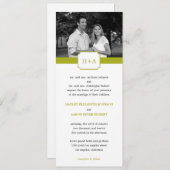 Einladung zur Hochzeit moderner Band (Limon) (Vorne/Hinten)