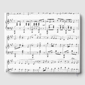 Einladung zur Hochzeit moderner Schwarz-Weiß-Musik Gästebuch (Rückseite)